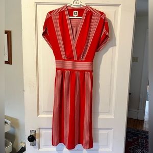 Red and white stripe Anne Klein Size 8 dress.  Wears like at 8/10.